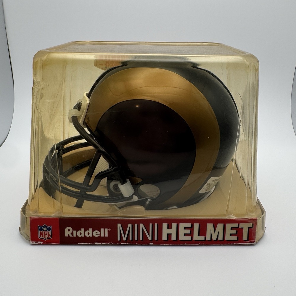 St. Louis Rams Throwback Riddell NFL Football Mini Helmet Quarterback Face mask - Picture 7 of 10